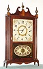 Seth Thomas, Plymouth, Conn., C.1828, 30-hour time/strike wood movement pillar and scroll shelf clock, 2-wt.