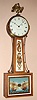 Elmer O. Stennes, Weymouth, Mass., "No. 4 made in 1969" 8-day Banjo or Patent Timepiece reproduction. Case is stamped M.C.I.P. (Mass Correctional Institute, Plymouth)