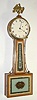 Foster S. Campos, Pembroke, Mass., "No. 7 made in 1981" 8-day Banjo or Patent Timepiece reproduction, weight driven, signed on movement, case, dial and weight.
