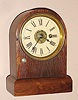 Seth Thomas Clock Co, Thomaston, Conn, C.1880, "Cabinet F", 8-day time/alarm round top cottage clock, has a Plymouth signed movement [type F in Ly reference material]