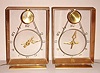 (2) Jefferson Electric Company, Bellwood Ill. "GOLDEN SUSPENSE" model electric mystery clocks. Ht 13"