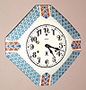 Miller USA hanging porcelain wall clock 8 day spring driven pin pallet mvt, c1930, made by E. Ingraham for Miller