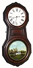 Seth Thomas Clock Co, C.1870, an incomplete Office Calendar No. 1, now operating as a timepiece, and with a lower tablet of Mt. Vernon.