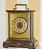 German, Badische Uhrenfabrik, c.1900, musical alarm clock, 1-day, back wind and set, with small cylinder box in the base.