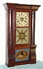 Birge and Fuller, Bristol, Conn., Circa 1840, 8-day time/strike column and cornice shelf clock.