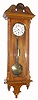 Austrian, smaller 1-wt time only Vienna Regulator with 4.5" dial, in a light walnut case, the movement showing "K. Bert, Wien" on the fine porcelain dial, 8-day, C.1880.