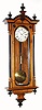 Austrian, 30-Day Vienna Regulator in a nice transitional case with smooth side columns, with ebonized accents. Has a good movement with Harrison's ratchet maintaining power. Remember to wind to the left.