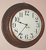New Haven Clock Co., 'GALLERY' timepiece, oak cased, 8-day with 14" dial, Ly reference 655.