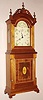 Foster S. Campos, Pembroke, Mass, No. 15-'79, "DAVID WOOD SHELF CLOCK" replica Mass shelf timepiece, model S-1, triple signed on case, weight and dial. This model also with single bell passing strike at each hour.