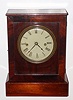 Chauncey Jerome, New Haven, UNION, 8-Day, striking cottage clock, (double fusee) C.1850 in a well figured mahogany case with brass bezel on hinged door.