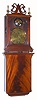 T. E. Burleigh, Jr, Winchester, Mass, reproduction "Grafton Wall Clock" in the manner of Aaron Willard, and the dial engraved with the Willard name, in a mahogany case made to the highest standards, C.1980, one bell at the hour passing strike, and seconds hand below 12, weight driven.