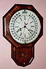 Gilbert Mfg Co., Winsted, Conn, GALUSHA MARANVILLE, patent calendar on their short drop octagon in rosewood, 8-day time and strike, C.1862, manufactured for N. C. HYDE and CO {as shown on label}.