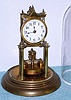 German, Jahresuhrenfabrik, 400 day clock with dome, C.1905, disc pendulum