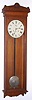 Mixed lot: A Self Winding Clock Co, NY, "No. 9 Regulator" case, now with a large Seth Thomas double spring No. 40 style movement, and with a meter pendulum. This is the 1887 version with full glass door w/ no dial surround.