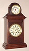 New Haven Clock Co., CABINET No. 4 WITH PERPETUAL CALENDAR, a hard to find double dial calendar in mahogany, C.1886, eight day.