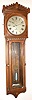 Seth Thomas Clock Co., REGULATOR No. 12, fine quality timepiece in a Victorian walnut case with hounds tooth trim along the top, 8-day, weight movement with jeweled pallets, c.1881