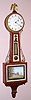 Walter H. Durfee, Providence, RI, weight banjo, cross banded case with Mt. Vernon tablet set, signed with Durfee circular logo imprint on movement of Waltham manufacture [dead beat mov't with maintaining power].