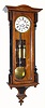 Austrian, Vienna Regulator, 2-weight wall clock, gong striking, in a simple transitional style walnut case, less top trim, C.1865