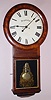 Seth Thomas Clock Co., Plymouth Hollow, Conn, C.1858, a very early striking clock, similar to the No. 1 Extra, Striking [see one of those in this sale], and with the same S. B. Terry 2-weight movement with count wheel strike and maintaining power, the case in rosewood, and a large dial of 16". Nice Ashland, Ohio repair label from 1925 in the amount of $1.