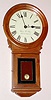 Wayne R. Cline, Bowling Green, KY, Circa 1996, 8-day miniature of a Howard no. 70 wall timepiece. The late Mr. Cline made miniature versions of Howard wall and banjo clocks and used Waltham car clock movements to power them.