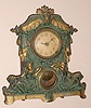 American Clock Co., Circa 1870, 8-day time/strike iron front mantel clock. Movement is marked "E. N. Welch", who was one of the partners in the firm.
