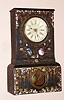 Forestville Manufacturing Co., Bristol, Conn., Circa 1850, 8-day time /strike Iron case with MOP shelf clock.
