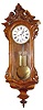 Austrian, C.1860, 2-Wt DWARF "Vienna Regulator" in a light walnut carved case with floral accents and with "built-in" top. Note this is a short case with full size [7"] dial.