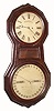 Seth Thomas Clock Co., Plymouth Hollow, Conn, "OFFICE CALENDAR No. 1", double dial perpetual calendar in a figure 8 style case with rosewood veneer, 8-day, weight, C. 1865