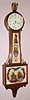 Chelsea Clock Co., Willard model house strike banjo made for Colonial Williamsburg, C.1976, as part of their bi-centennial series of re-issues. This is a full size clock. Perry's Victory tablets.