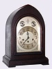 Seth Thomas Clock Co., CHIME CLOCK No. 72, playing Westminster chimes on straight rods, with an engraved and silvered arched dial, and using No. 113 highest grade movement, and with subsidiary dials for Chime / Silent and F/S.