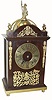 New Haven Clock Co, ANITA model cabinet clock, [after 1900], previously know as "Cabinet No. 10", richly ornamented in cast brass trimmings, week duration with cathedral gong, C.1900. Mahogany case.