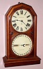Seth Thomas Clock Co, PARLOR CALENDAR No. 5, double dial perpetual calendar in walnut, octagon top case, 8-day time and strike, C.1875