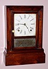 J. C. BROWN [Forestville Mfg], Bristol, Conn, large rosewood cottage, 8-day time and gong strike, c.1850