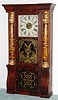 Seth Thomas Clock Co, SHELL COLUMN (large), C.1870, with eagle eating snake in urn and gilt scroll tablets, 2-weight, gong striking.
