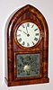 Brewster and Ingrahams, Bristol, Conn, C.1845, Kirk's patent iron back plate, repeating mov't [rack strike] in a beehive case with mahogany veneer.