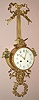 French, Gilt brass cartel clock, Louis XVI style, C.1870 in the style of a century earlier, 8-day bell strike.