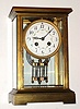 French, Gouaillet Freres, for Tiffany and Co, NY: crystal regulator with 8-day time and gong strike movement. C.1900.