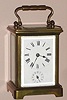 French, brass cased carriage timepiece, with cylinder platform, in an Obis case, c.1910, and with alarm