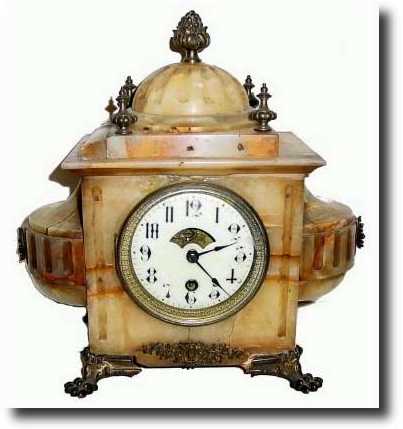 C.1890, Boston Clock Co., Marble and Bronze shelf clock — Antique Clocks Price Guide