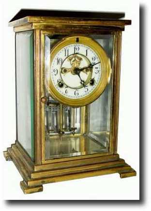 C.1906, Waterbury Clock Co., "Navarre" crystal regulator shelf clock — Antique Clocks Price Guide