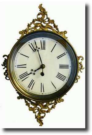 C.1900, French, gallery wall clock — Antique Clocks Price Guide