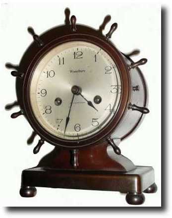C.1925, Waterbury, "Ship's Bell No. 17" shelf clock — Antique Clocks Price Guide