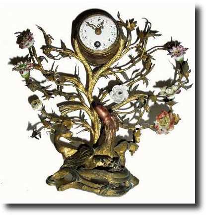 C.1870, French, Miniature Floral display shelf clock — Antique Clocks Price Guide