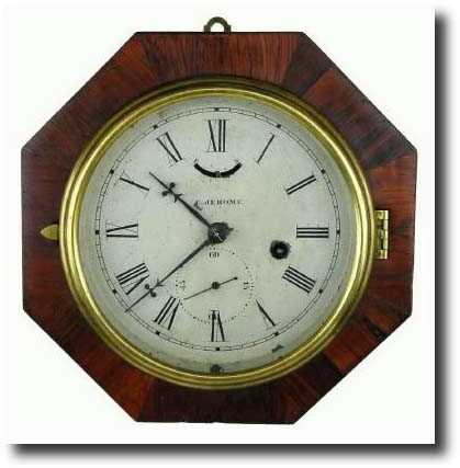C.1855, C. Jerome, 30-hour marine wall clock — Antique Clocks Price Guide