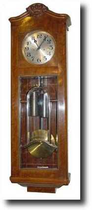 C.1910, German, Gustav Becker, box style 2-weight regulator wall clock — Antique Clocks Price Guide