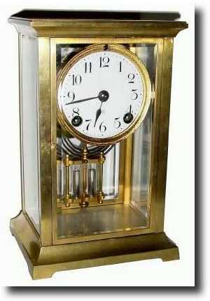 C.1915, Ansonia DORVAL crystal regulator shelf clock — Antique Clocks Price Guide