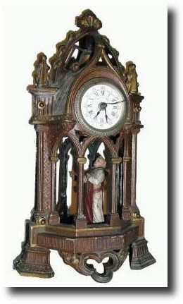 C.1900, German "MONK" Alarm Clock — Antique Clocks Price Guide