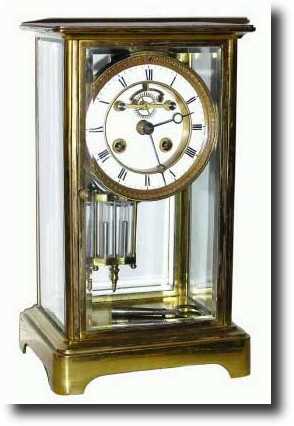 C.1895, French, Crystal Regulator shelf clock — Antique Clocks Price Guide