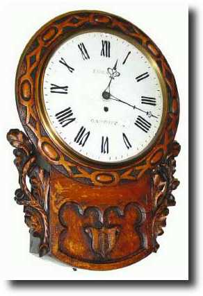 C.1880, English Fusee drop dial wall clock — Antique Clocks Price Guide