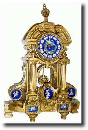 C.1890, French figural clock shelf clock — Antique Clocks Price Guide